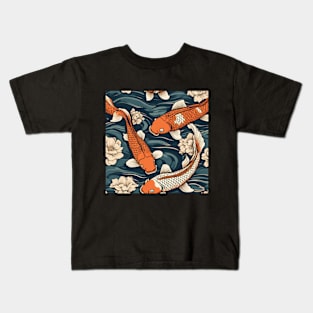 cool vintage golden koi fish Kids T-Shirt